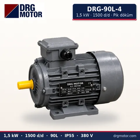 DRG-90L-4 1.5 kW 1500 rpm cast iron three-phase electric motor – DRG Motor