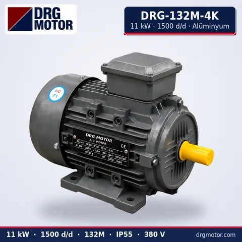 Moteur électrique compact 15 ch 1500 tr/min 380 V – DRG-132M-4K carcasse 132M