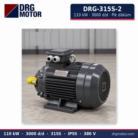 Moteur électrique triphasé DRG-315S-2 110 kW 3000 tr/min carter fonte – DRG Motor