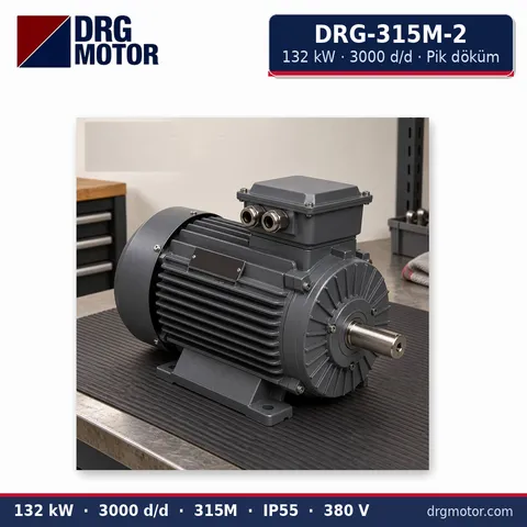 Moteur électrique triphasé DRG-315M-2 132 kW 3000 tr/min carter fonte – DRG Motor