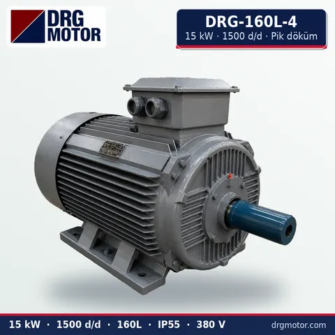 Moteur électrique triphasé DRG-160L-4 15 kW 1500 tr/min carter fonte – DRG Motor