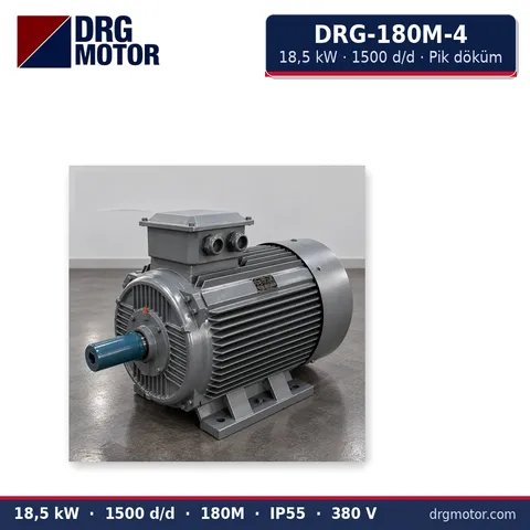 Moteur électrique triphasé DRG-180M-4 18,5 kW 1500 tr/min carter fonte – DRG Motor