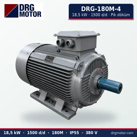 Moteur électrique triphasé DRG-180M-4 18,5 kW 1500 tr/min carter fonte – DRG Motor