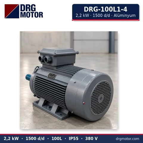 Moteur électrique triphasé DRG-100L1-4 2,2 kW 1500 tr/min carter aluminium – DRG Motor