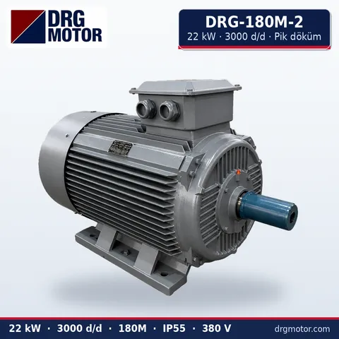 Moteur électrique triphasé DRG-180M-2 22 kW 3000 tr/min carter fonte – DRG Motor