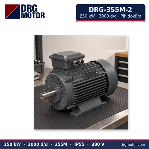 Moteur électrique triphasé DRG-355M-2 250 kW 3000 tr/min carter fonte – DRG Motor