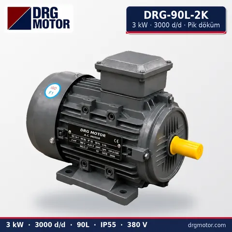 Moteur électrique compact 4 ch 3000 tr/min 380 V – DRG-90L-2K carcasse 90L