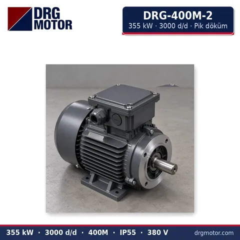 Moteur électrique triphasé DRG-400M-2 355 kW 3000 tr/min carter fonte – DRG Motor