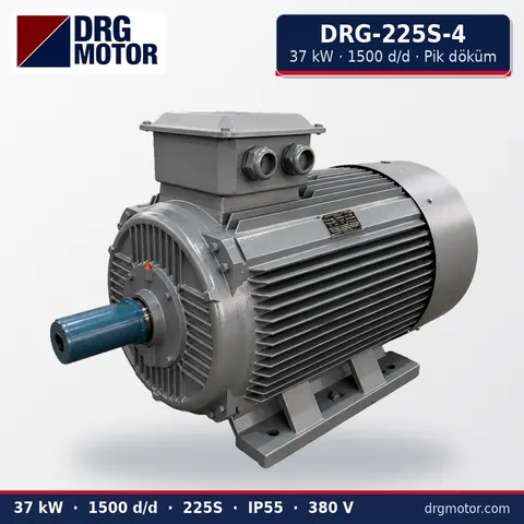 Moteur électrique triphasé DRG-225S-4 37 kW 1500 tr/min carter fonte – DRG Motor