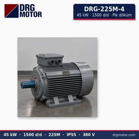 Moteur électrique triphasé DRG-225M-4 45 kW 1500 tr/min carter fonte – DRG Motor