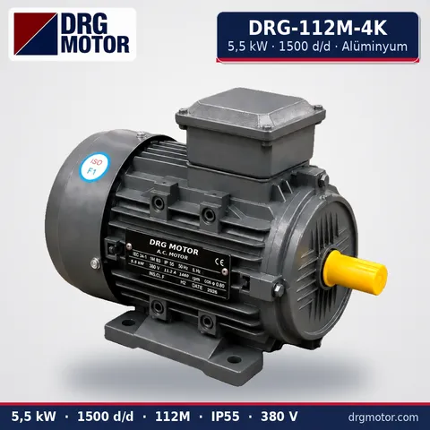 Moteur électrique compact 7,5 ch 1500 tr/min 380 V – DRG-112M-4K carcasse 112M