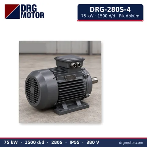 Moteur électrique triphasé DRG-280S-4 75 kW 1500 tr/min carter fonte – DRG Motor
