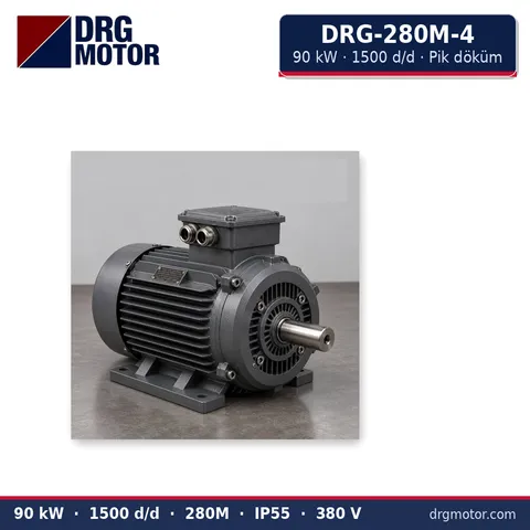 Moteur électrique triphasé DRG-280M-4 90 kW 1500 tr/min carter fonte – DRG Motor