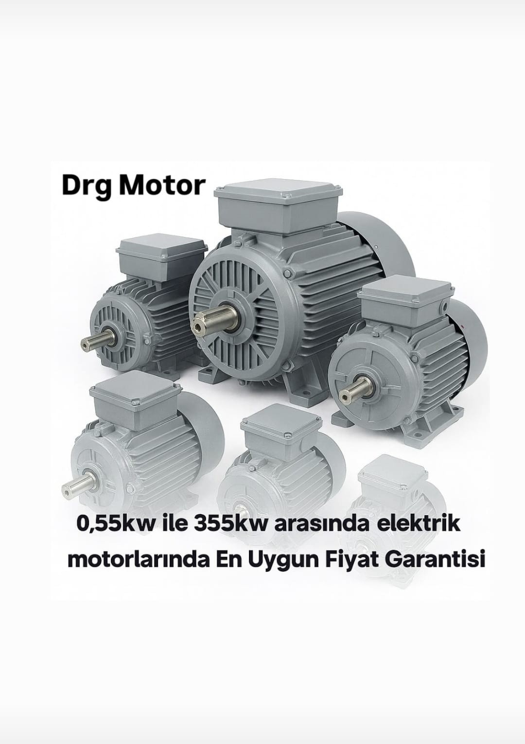 0.55 kW’dan 355 kW’a Kadar Güçlü ve Güvenilir Elektrik Motorları - DRG MOTOR,