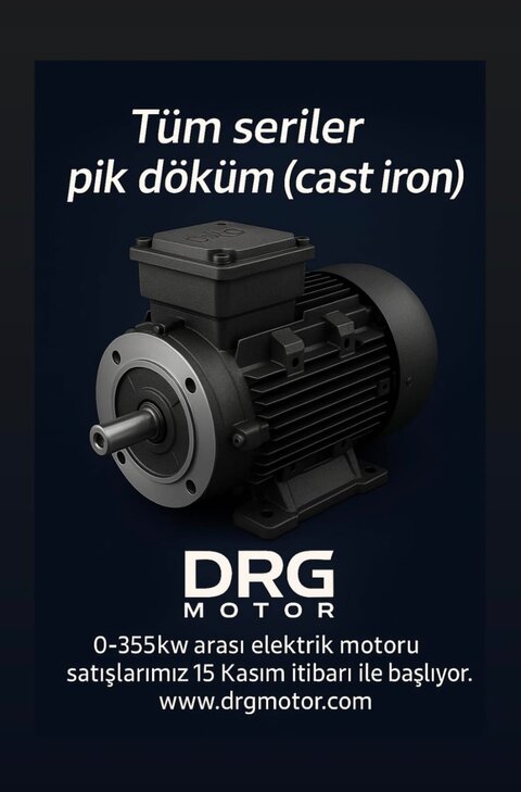 Industrial Type Energy Saving Electric Motors DRG MOTOR, IZMIR,