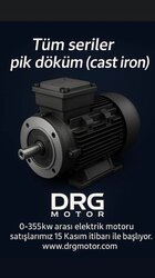 Sanayi Tipi Enerji Tasarruflu Elektrik Motorları DRG MOTOR, İZMİR,