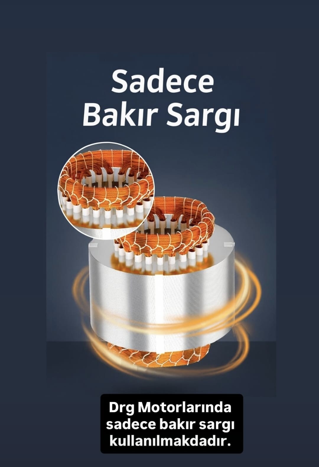 Rotor Bakır Sargı Elektrik Motorları - DRG MOTOR,