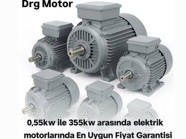 Moteurs électriques DRG à haut rendement de 0,55 kW à 355 kW,