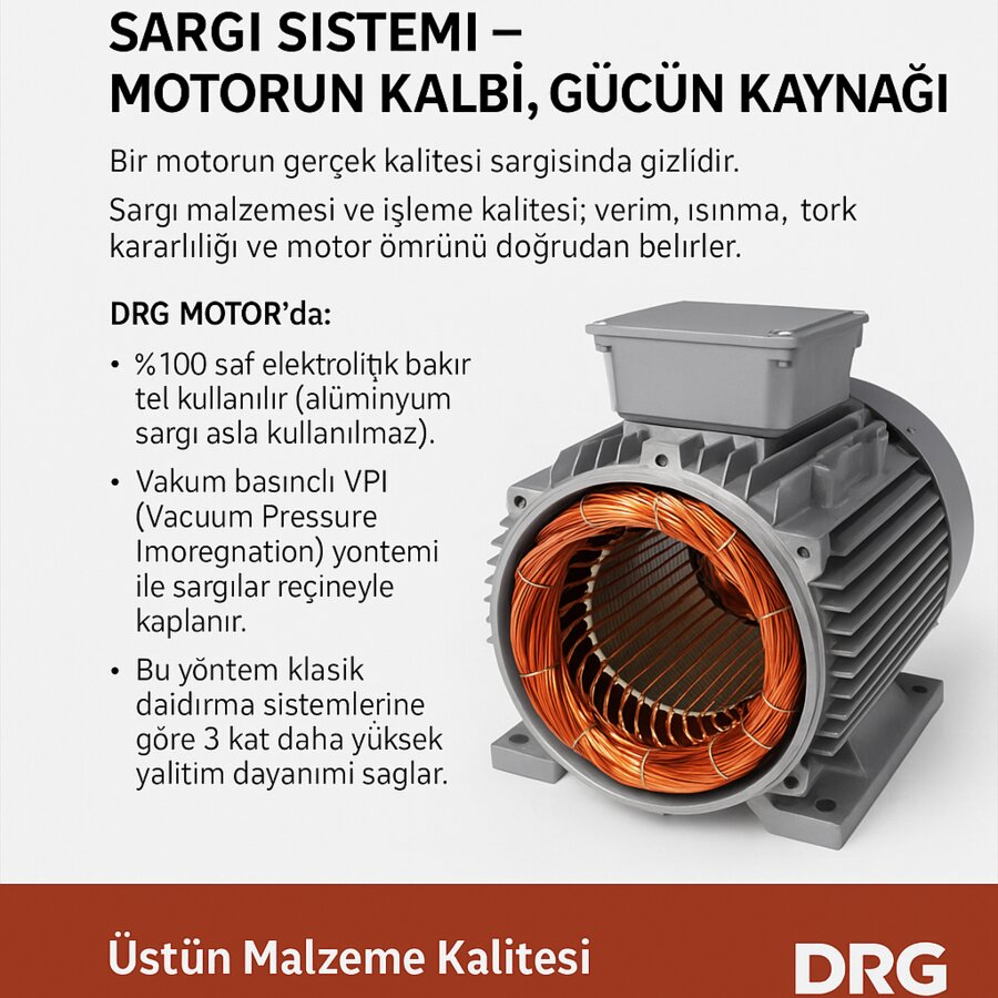 132 kW 1500 Devir DRG Elektrik Motoru,