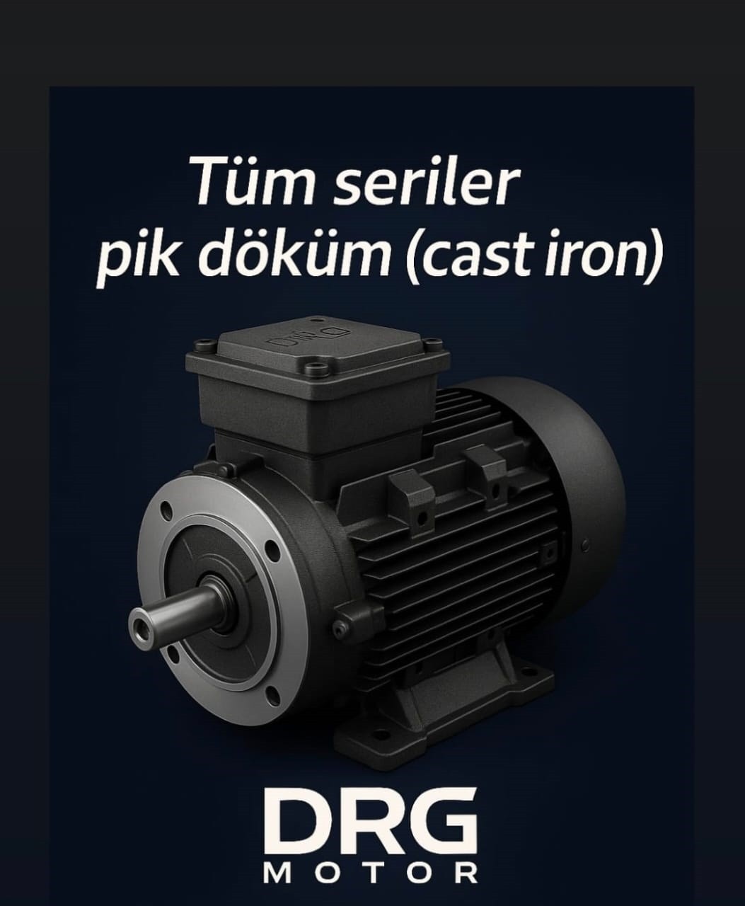 Drg Elektrik Motorları - Pik Döküm Gövde Elektrik Motoru