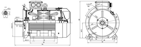 (250 Montaj Çizimi B35 (Yatay Üst) IP55)