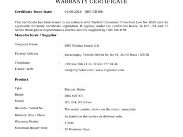 Certificat de garantie