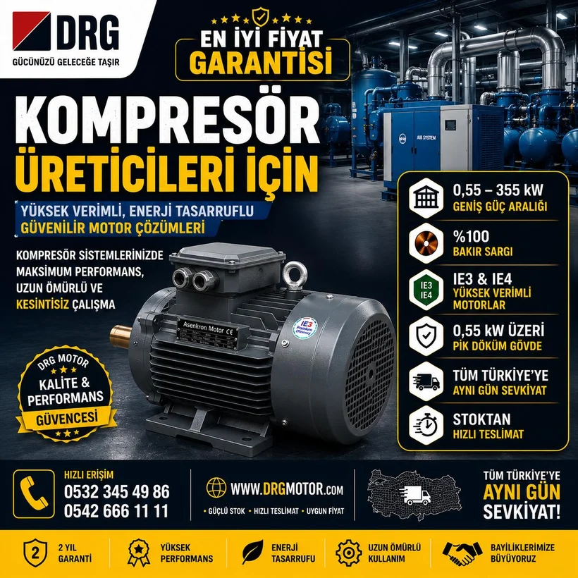 IP55 motor gövdesi tozlu ve nemli üretim ortamında
