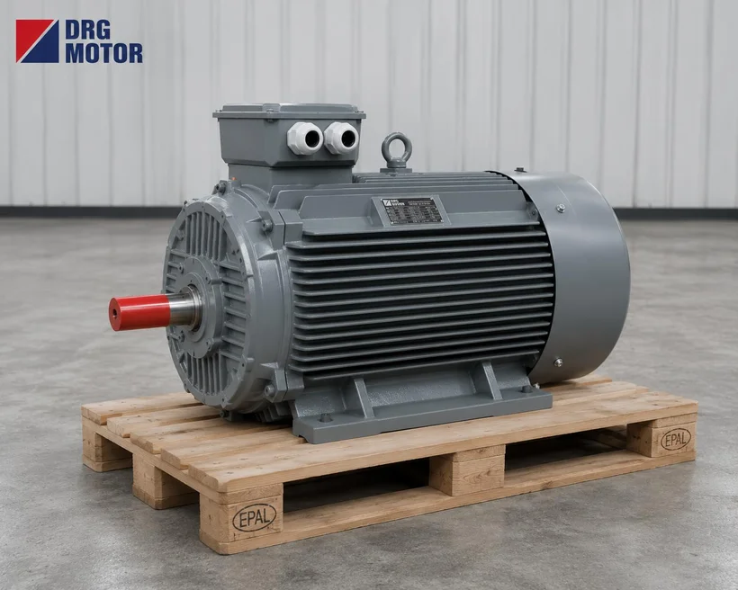 Brake crane motor with flange mounting for hoisting systems