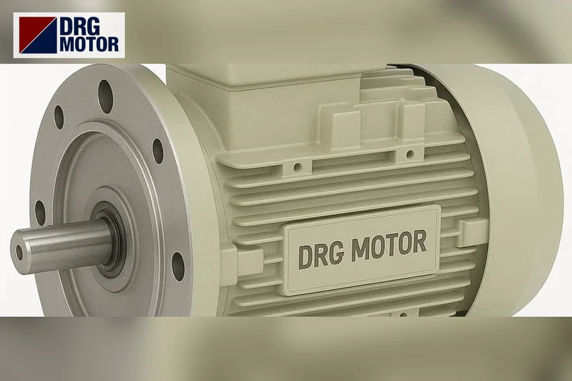 Grey DRG MOTOR branded three-phase electric motor – B5 flange motor selection and flange size
