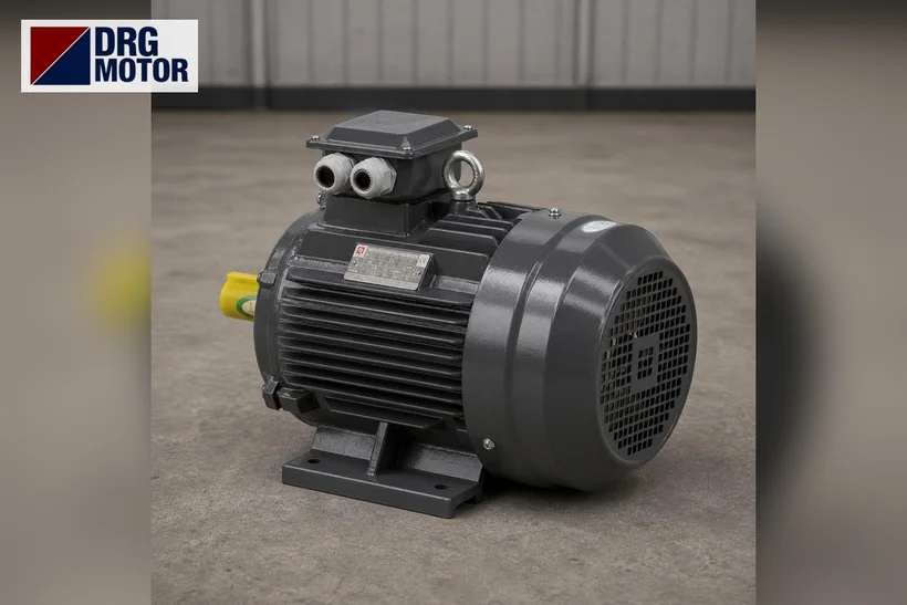 DRG MOTOR branded grey three-phase electric motor – 22 kW cast iron large-frame B5 flanged motor