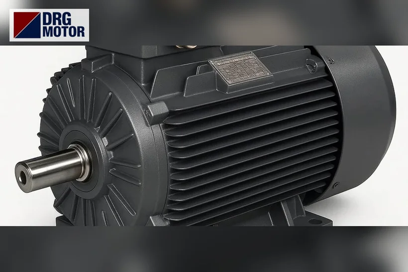Grey three-phase electric motor with DRG MOTOR logo – 15 HP 3000 rpm DRG-160M1-2 pump motor, 160M frame