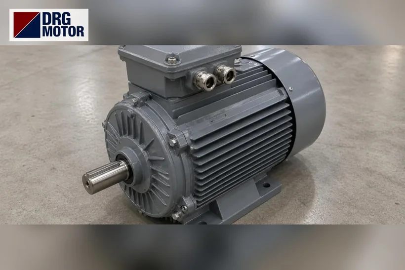 DRG MOTOR branded grey three-phase electric motor – 20 HP 1500 rpm DRG-160L-4 cast iron 160L frame