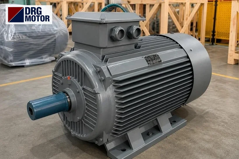 Moteur électrique triphasé gris logo DRG MOTOR – 20 ch 3000 tr/min DRG-160M2-2 moteur de pompe centrifuge