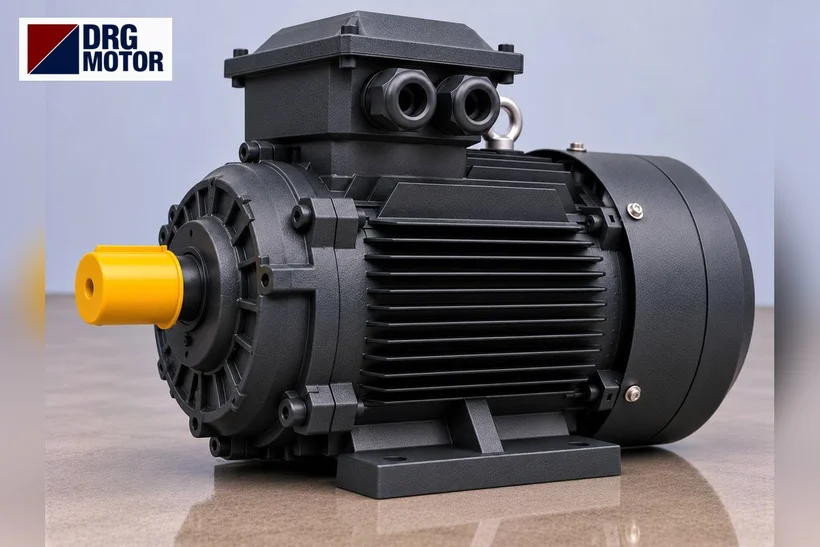 Grey three-phase electric motor with DRG MOTOR logo – assessing the DRG option for a 5.5 kW motor replacement