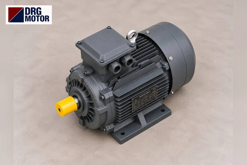 DRG MOTOR logolu gri trifaze elektrik motoru – WAT trifaze motor değişiminde değerlendirme
