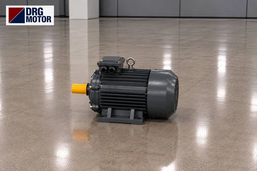 DRG-branded grey three-phase electric motor for an EPS pre-expander agitator