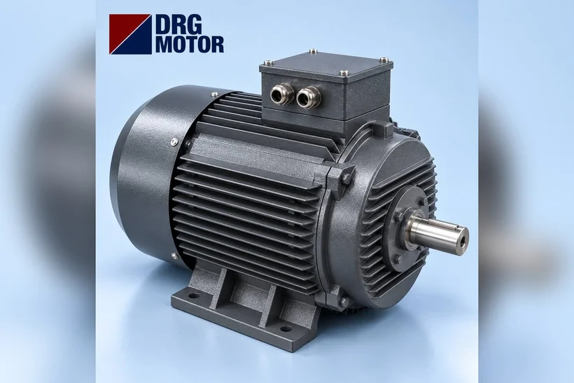 Grey DRG MOTOR branded three-phase electric motor – emergency replacement after a failure Grey DRG MOTOR branded three-phase electric motor – emergency replacement after a failure