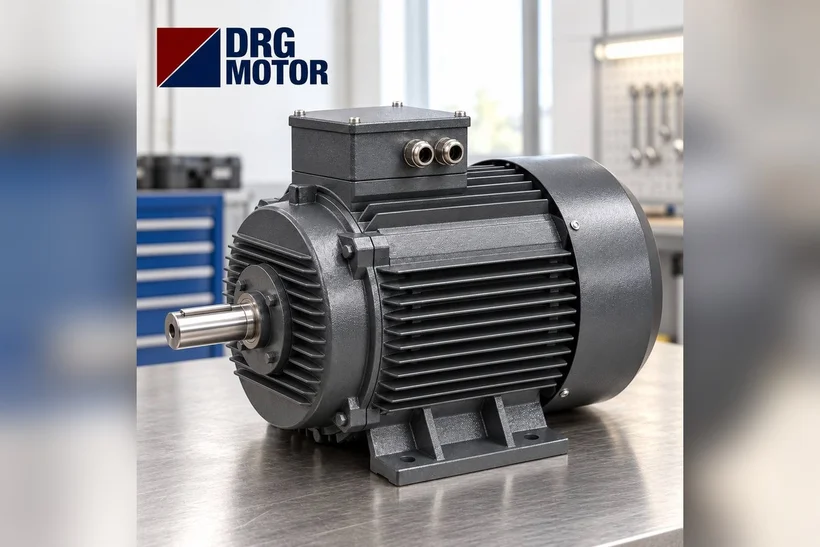 Grey DRG MOTOR branded three-phase electric motor – list price and net price comparison