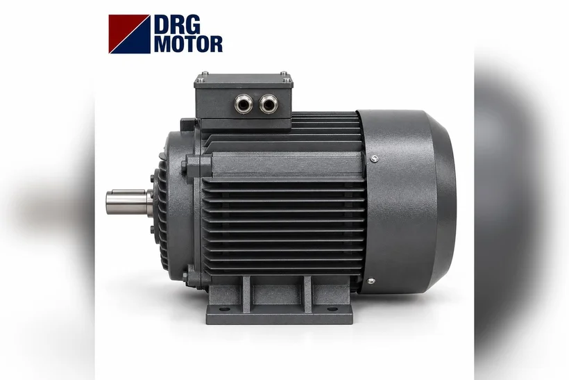 DRG MOTOR logolu gri trifaze elektrik motoru – lob pompa redüktör tahriki için 2,2 kW 1500 d/d motor