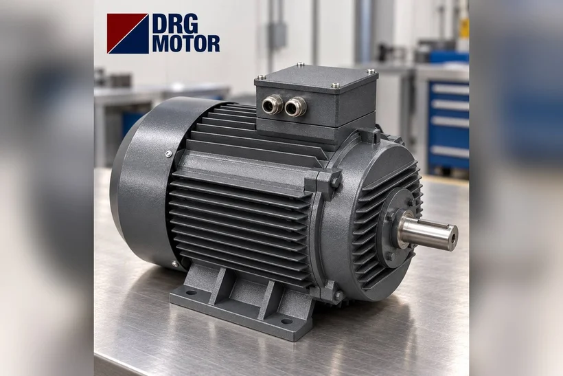 DRG MOTOR branded grey three-phase electric motor – 4 kW 3000 rpm motor for pump motor replacement DRG MOTOR branded grey three-phase electric motor – 4 kW 3000 rpm motor for pump motor replacement
