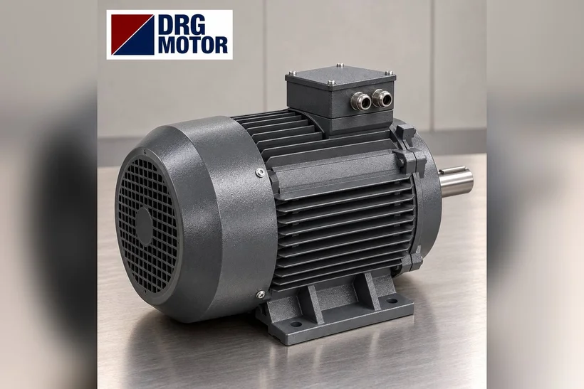 DRG MOTOR logolu gri trifaze elektrik motoru – süt ve gıda transfer pompası için 4 kW 3000 d/d motor DRG MOTOR logolu gri trifaze elektrik motoru – süt ve gıda transfer pompası için 4 kW 3000 d/d motor