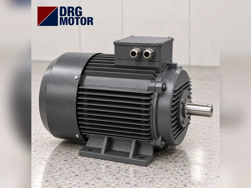 Rotary screen (trommel) and electric motor – geared motor for the drum drive, DRG MOTOR logo