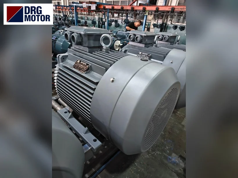 Flange-mounted DRG MOTOR three-phase electric motor for bell housing connection to a hydraulic power unit