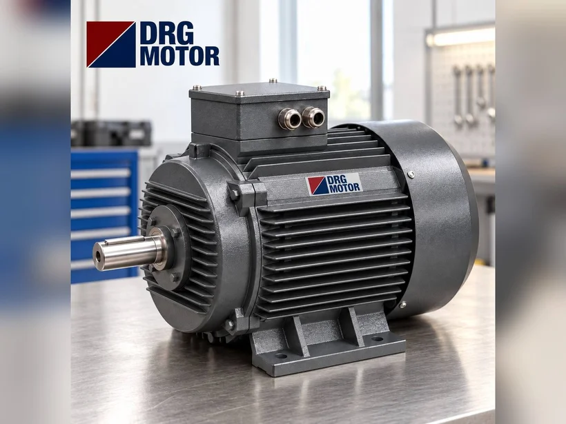 Hurda metal parçalama makinesi ve mili redüktörle döndüren trifaze elektrik motoru