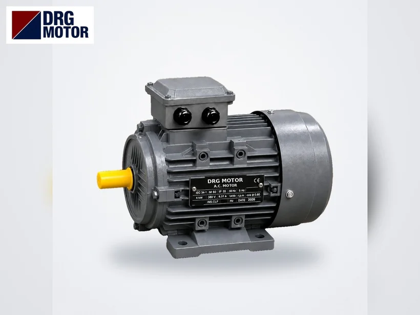 Four-pole DRG MOTOR electric motor with aluminium housing, ready for flange mounting on a gearbox input Four-pole DRG MOTOR electric motor with aluminium housing, ready for flange mounting on a gearbox input
