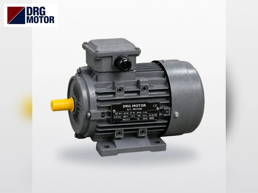 Small flange-mounted DRG MOTOR three-phase electric motor with aluminium housing
