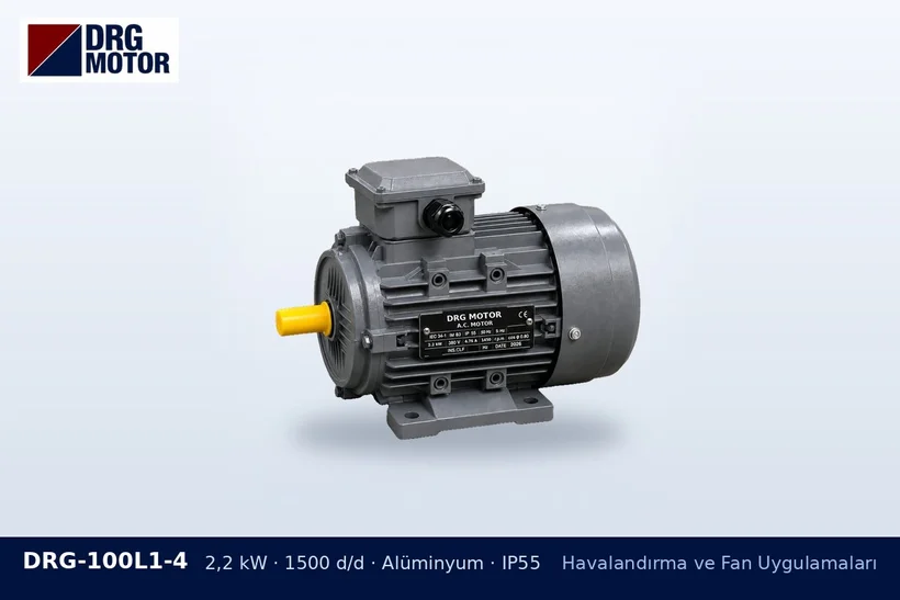 Havalandırma ve Fan Uygulamaları – DRG trifaze elektrik motoru