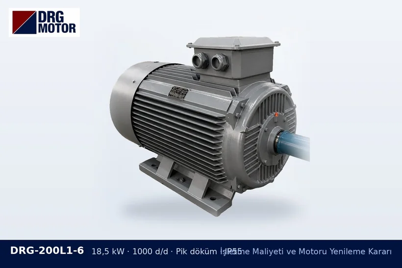 DRG-200L1-6 18,5 kW 1000 d/d pik döküm gövdeli DRG trifaze motor – eski motor hurda değeri