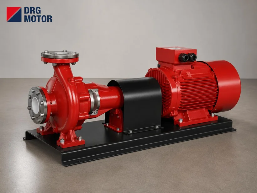 Three-phase electric motor power and speed matching for fire pump drive