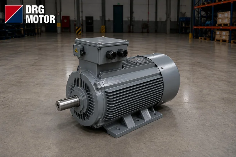 High-torque injection machine motor for a plastic injection moulding machine